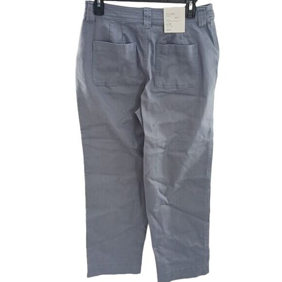 A New Day Pants Gray High Rise Straight Crop Stretch Womens Size 4 - Picture 6 of 7